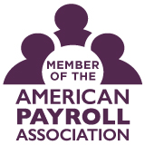 [image of American Payroll Association member badge]